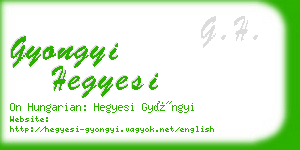 gyongyi hegyesi business card